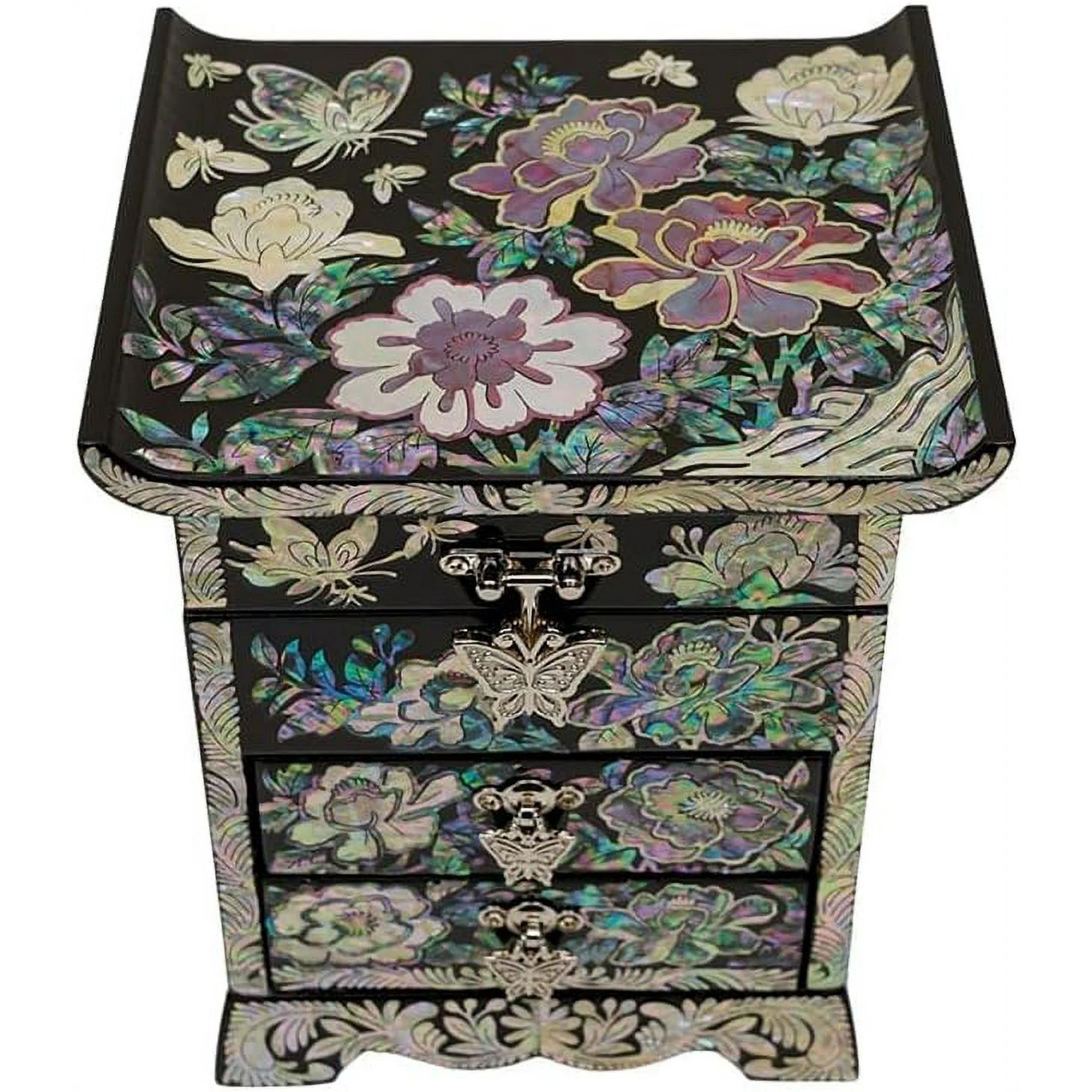 Mother of Pearl Jewelry Box with 2 Drawers Gifts for Women Mom Wife Best Friend Birthday Mothers day Wedding Valentine Day