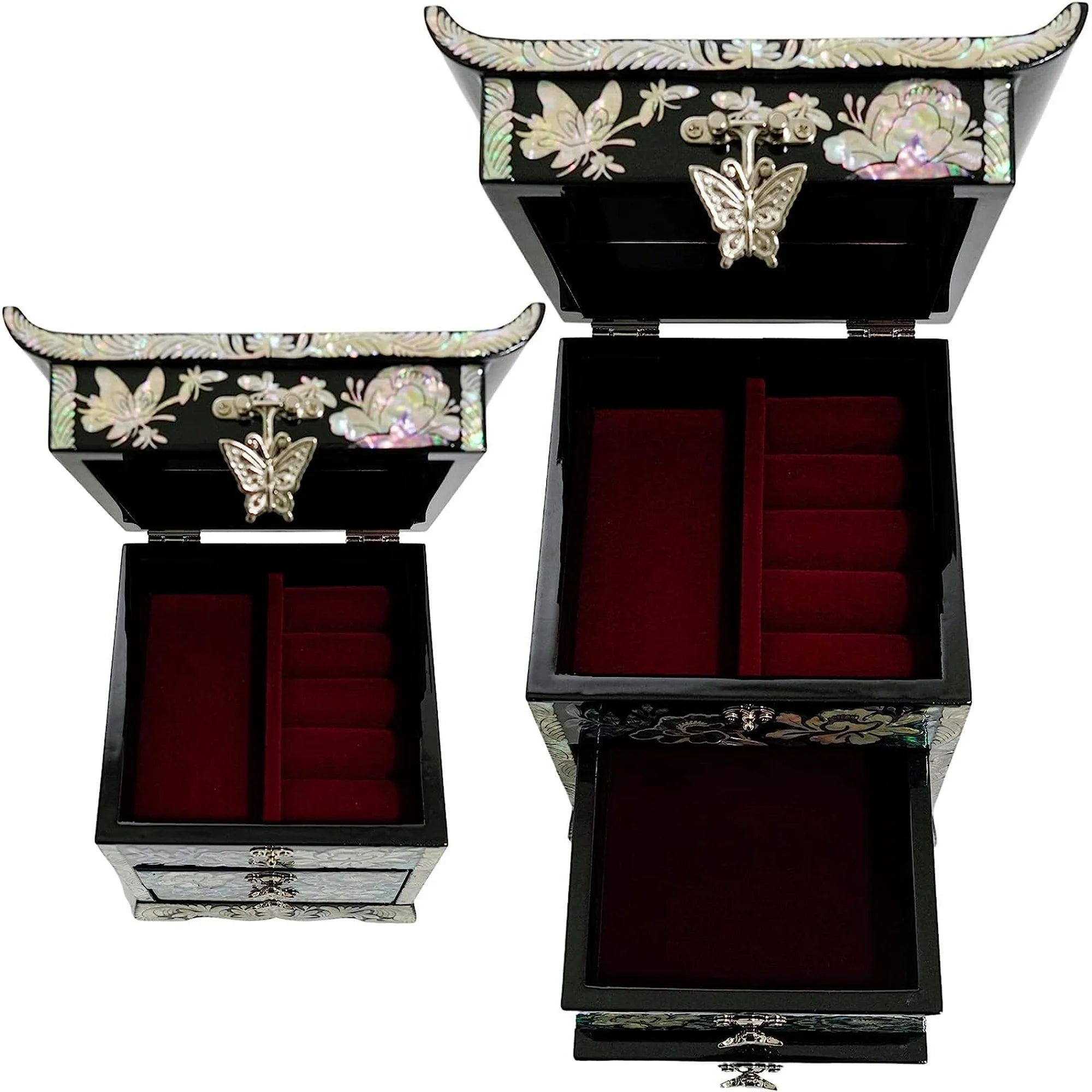 Mother of Pearl Jewelry Box with 2 Drawers Gifts for Women Mom Wife Best Friend Birthday Mothers day Wedding Valentine Day